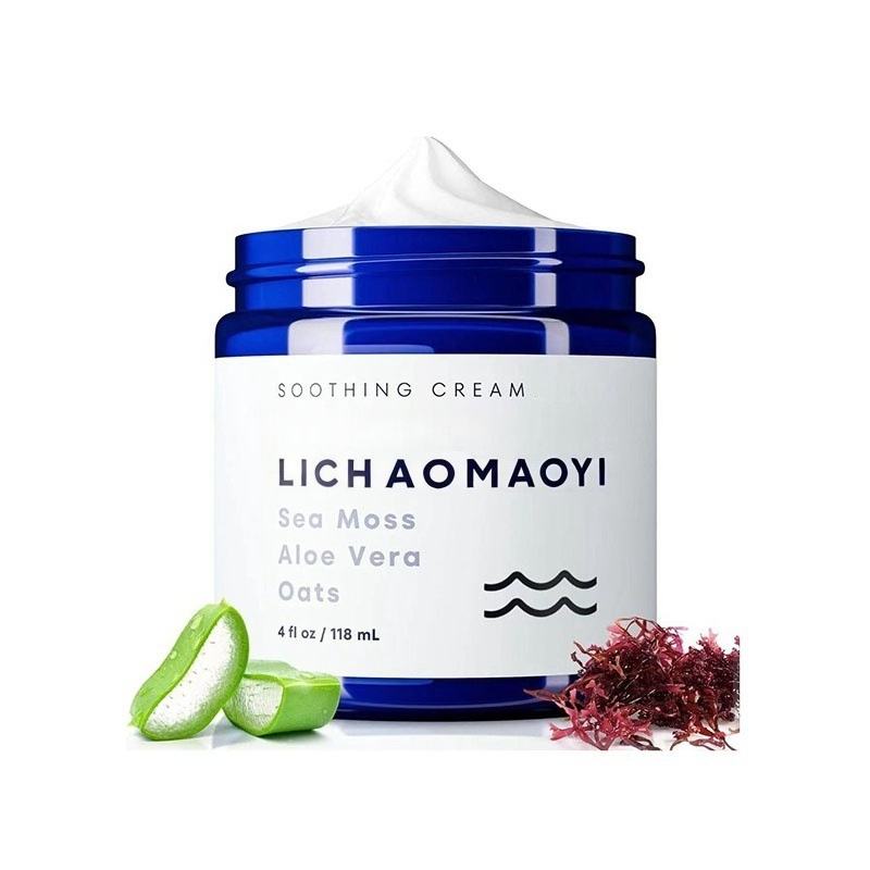 Sea Moss Aloe Vera Oats Soothing Cream All Natural Eczema Relief For Dry Itchy Skin,Paraben Free & Cruelty Free