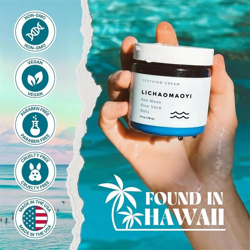 Sea Moss Aloe Vera Oats Soothing Cream All Natural Eczema Relief For Dry Itchy Skin,Paraben Free & Cruelty Free