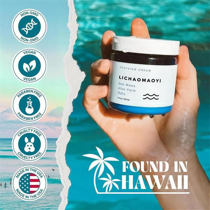 Sea Moss Aloe Vera Oats Soothing Cream All Natural Eczema Relief For Dry Itchy Skin,Paraben Free & Cruelty Free